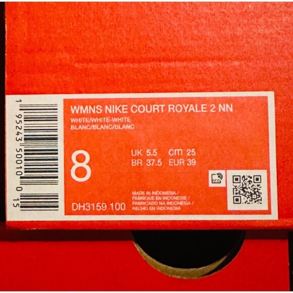 8 Women's Nike Court Royal 2 Next Nature 'Triple White' DH3159-100 - Picture 9 of 9